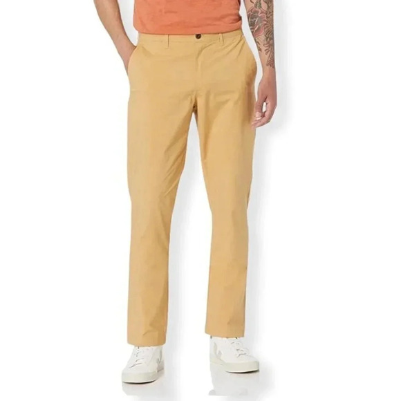 Men's Classic Pants Slim Leg Yellow Size 33x30 - Picture 1 of 12
